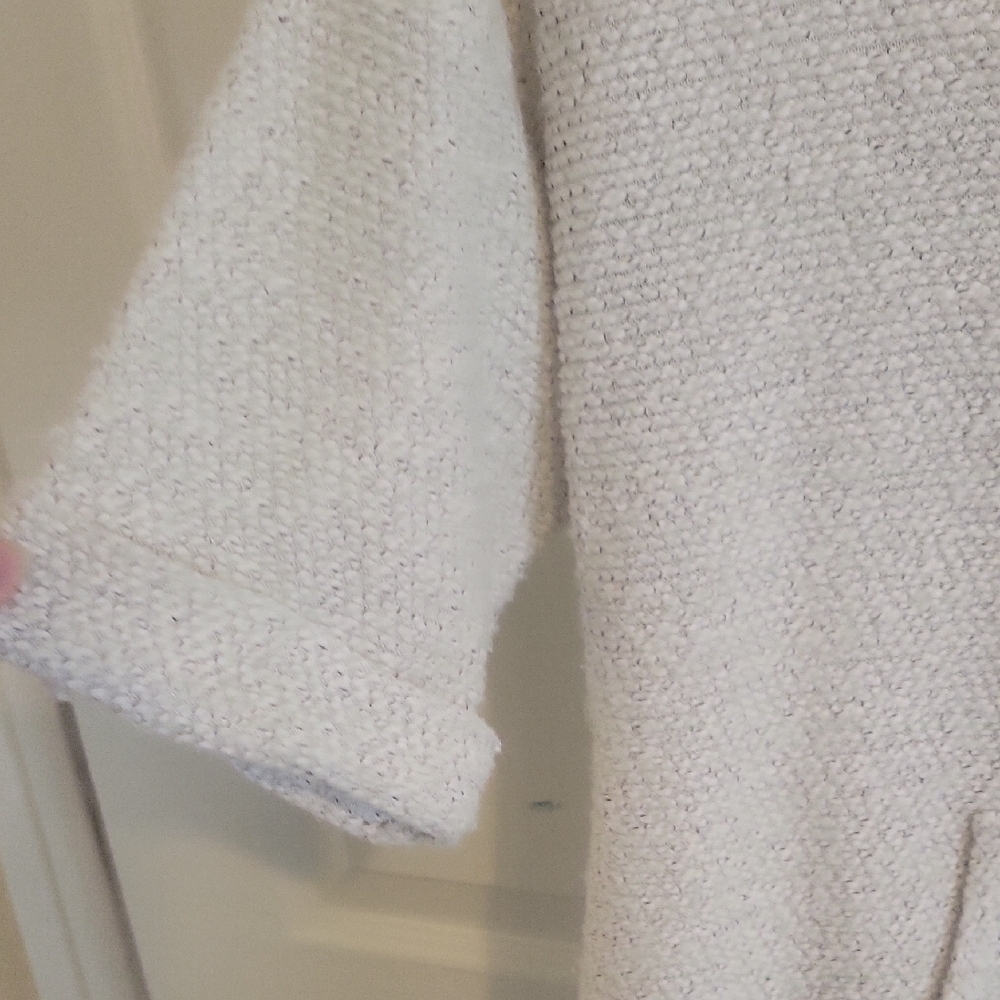 Robert Louis SzM Casual Cream Knit Cotton blend scoop neck Sweater with Pockets - Picture 3 of 5